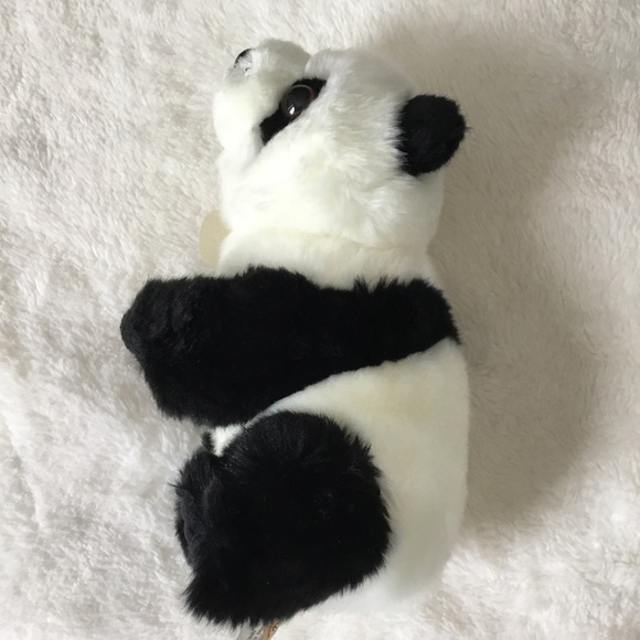Aurora Miyoni Black and White Plush Panda Toy - Picture 3 of 10